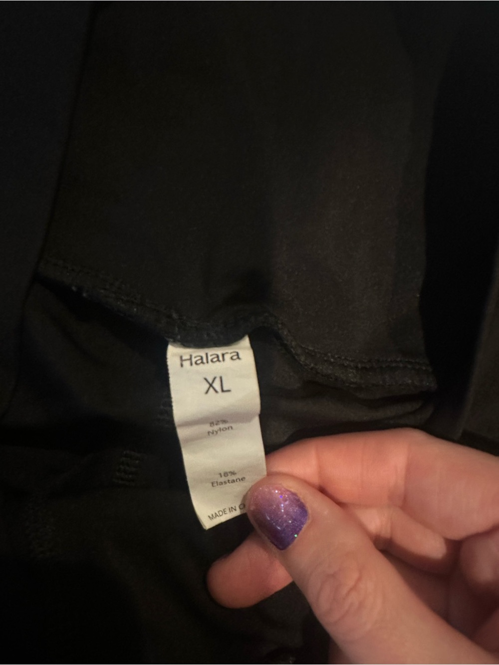 HALARA Black High-Waist Athletic Shorts with Hidden Side Pockets - Picture 5 of 5